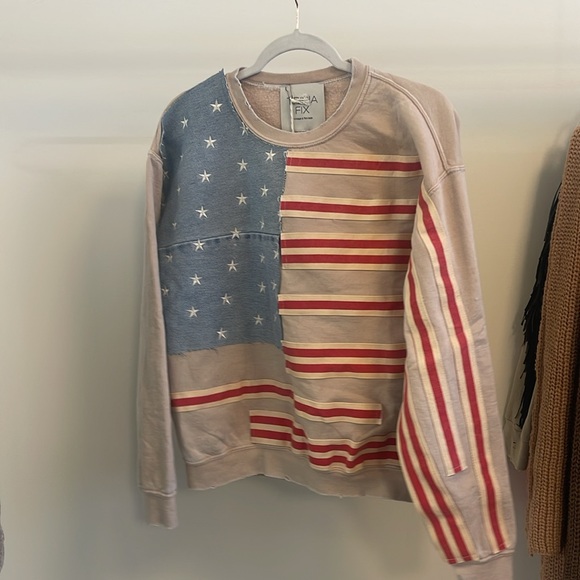 Tricia Fix American Flag Sweater NEW WITH TAGS! - Picture 5 of 6